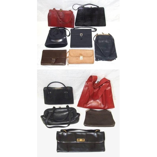 513 - Ladies Vintage Leather Handbags incl. Golden Age, Jane Shilton, Janvier etc. (12)