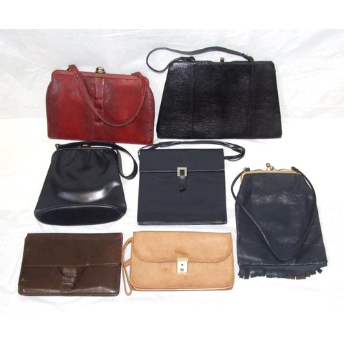 513 - Ladies Vintage Leather Handbags incl. Golden Age, Jane Shilton, Janvier etc. (12)