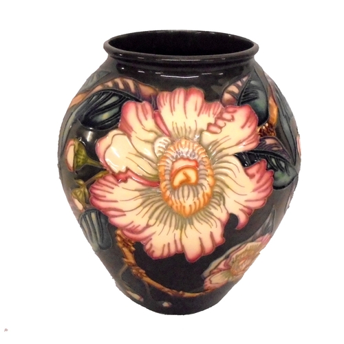 245 - Large Moorcroft Gustavia Augusta Baluster Shaped Vase designed by Debbie Hancock, marked to base WM ... 