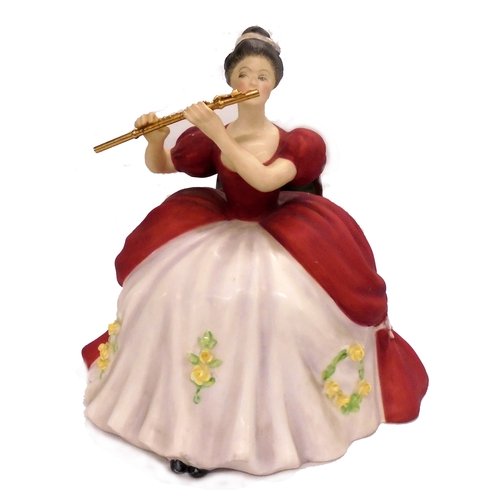 244 - Royal Doulton Figurine HN2483 'Flute' designed by M Davies 1973, limited edition No. 644 of 750, fro... 