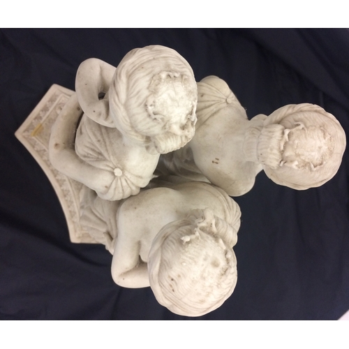 249 - C19th Parian Group 'The 3 Graces' on tricorn base, approx. 15 1/4