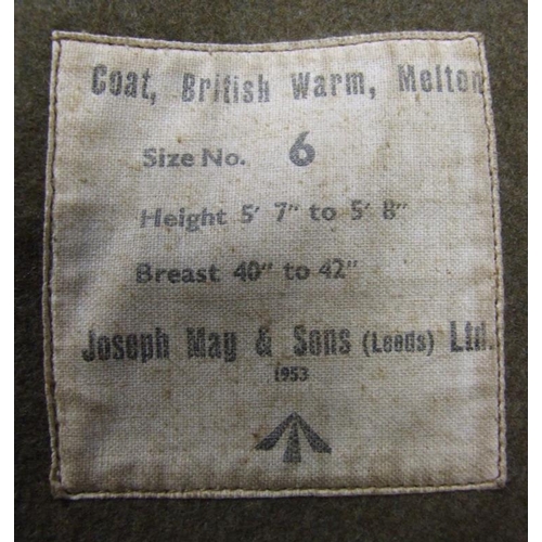 557 - Mens Khaki Army Jacket labelled 'Regulation Army Officers Uniform' & Jacket made from greatcoat labe... 