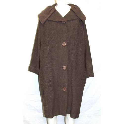 505 - Ladies Vintage Brown Wool Coat, Burgundy Corduroy Coat & School Blazer labelled Schoolwear Ltd St, S... 