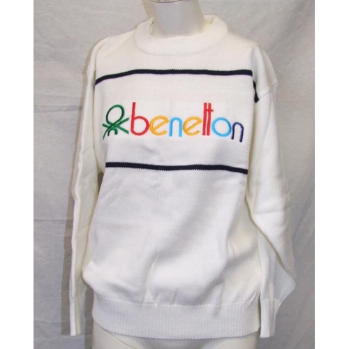 508 - As New Benetton Jumpers: white, yellow, blue, green & purple (5)