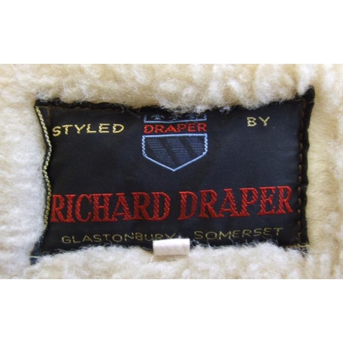 524 - Ladies Suede Sheepskin Jacket & Suede Sheepskin Coat labelled Richard Draper (2)