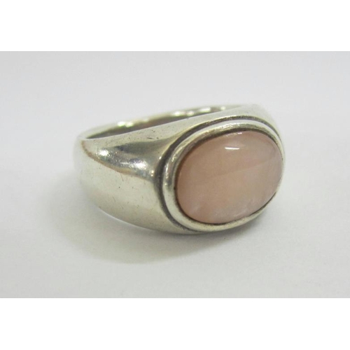 433 - Silver/925 Ring set pink Mother of pearl