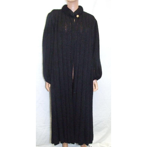 605 - Mary Farrin Full Length Knitted Coat, size large