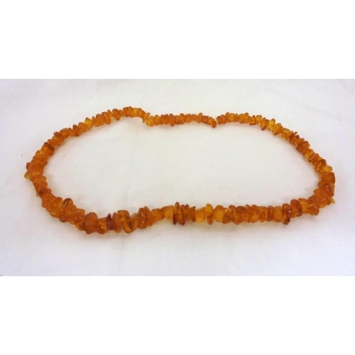 420 - Rough Cut Amber Necklace