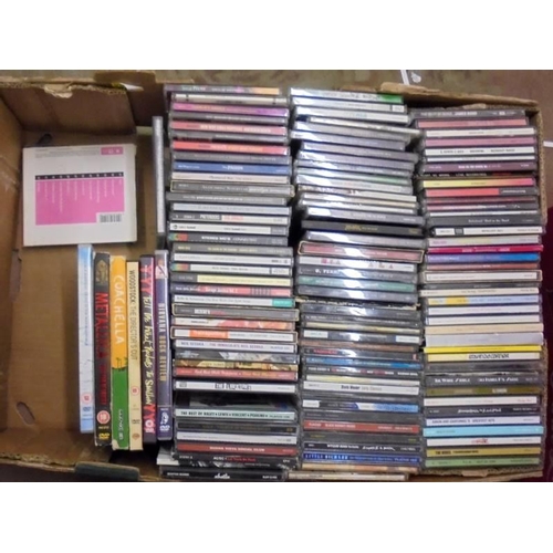 1390 - CDs incl. Greenday, Trainspotting etc. & DVDs (1 Box)