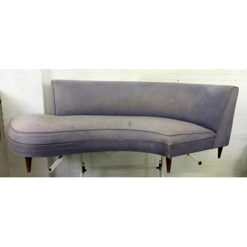 21 - Unusual Curved Sofa with fabric upholstery