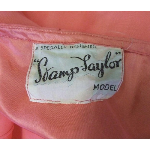 541 - Ladies Vintage 1950s Pink Evening Dress labelled 'Stamp Taylor' in box marked Swan & Edgar Ltd. Picc... 