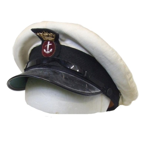 405 - Merchant Navy Uniform labelled Burton & 2 Merchant Navy? Caps, one marked to interior 'H Berwald & C... 