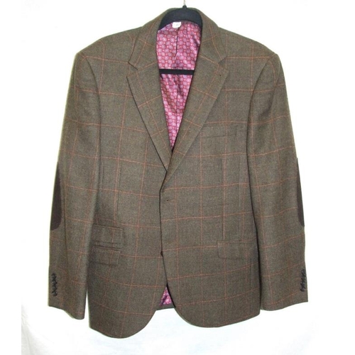 505 - Mens Next Tailored Fit Casual, Wool Blend Brown Check Jacket, 42