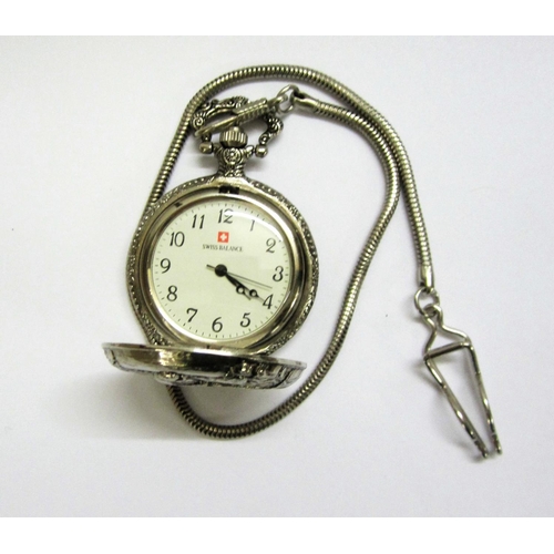 423 - Swiss Balance Collectable Fishing Pocket Watch