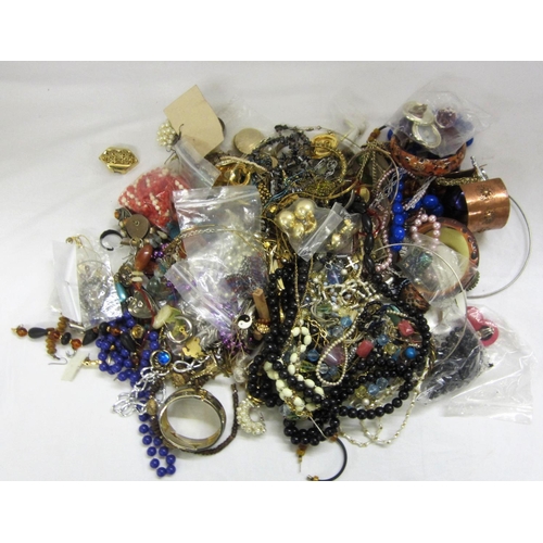 461 - Costume Jewellery Beaded Necklaces, Bangles, brooches, etc.