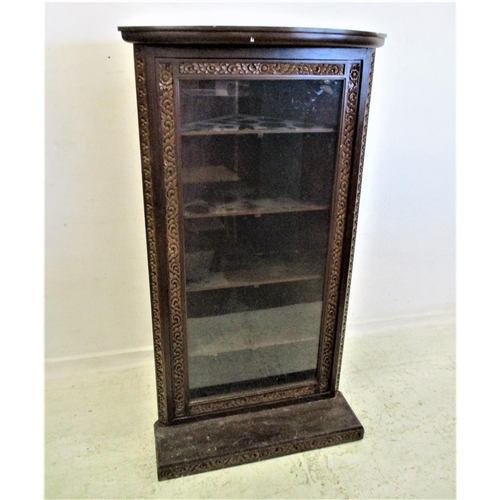 40 - Unusual Standing Glazed Corner Cabinet