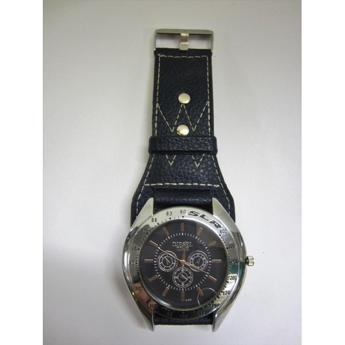 491 - Diesel Time Blue Faced Wristwatch on blue strap, with multiple dials S-035