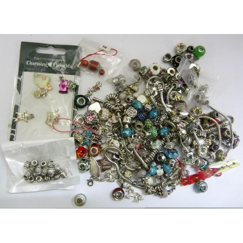 540 - Modern Style Costume Jewellery Charm Bracelets & Charms incl. marked links, marked Pandora, etc.