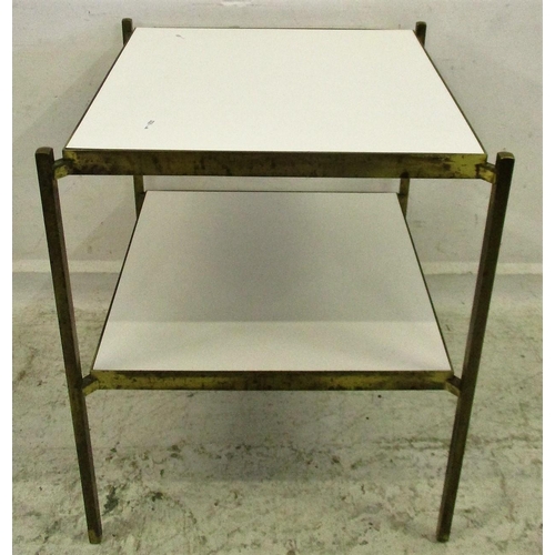 6A - Metal Framed 2-Tier Lamp Table