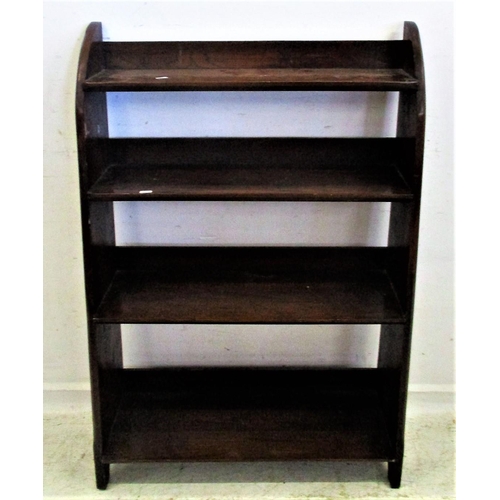 12A - Set of 4 Oak Bookshelves with small upstand