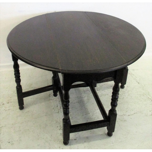 71 - Large Oak Gate Leg Table on turned supports