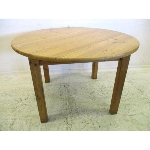 47 - Circular Pine Breakfast Table with detachable square section supports