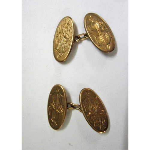 486 - Pair 9ct Gold Cufflinks