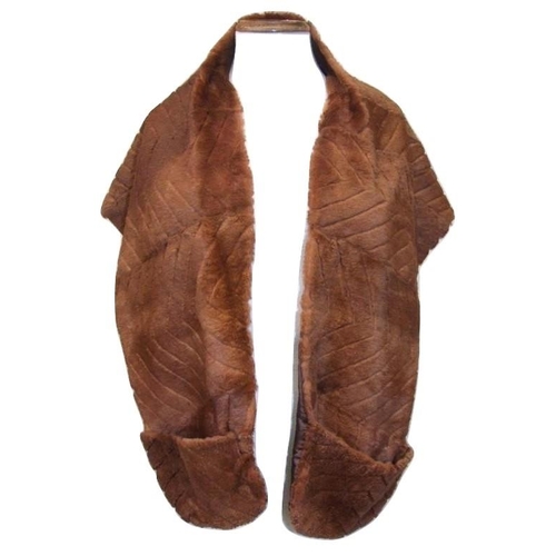 401 - Brown Moleskin? Fur Stole