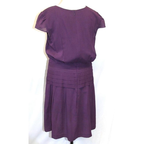 426 - Hobbs NW3 92% Silk Purple Dress, size 14