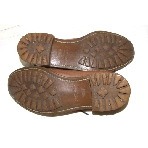 453 - Pair Ladies Vintage Brown Leather Itshide Commando Sole Shoes, approx. size 6