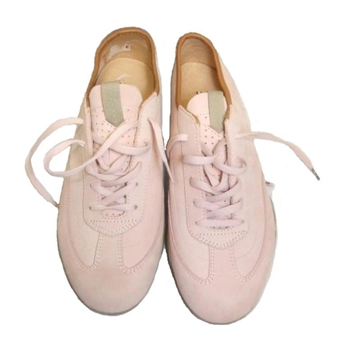 417 - Pair Ladies Hilfiger Pink Suede Trainers, size 42