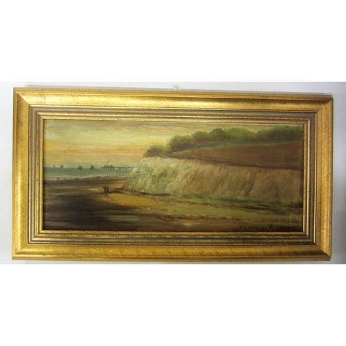 190 - Oil on Canvas 'Dumpton Gap' by J Lascelles Williamson, approx. 14