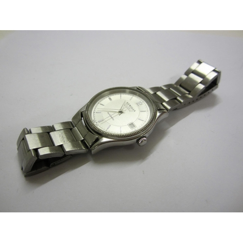 200 - Gents Stainless Steel Sewills Automatic Wristwatch with silvered dial, 12 & baton markers, date aper... 