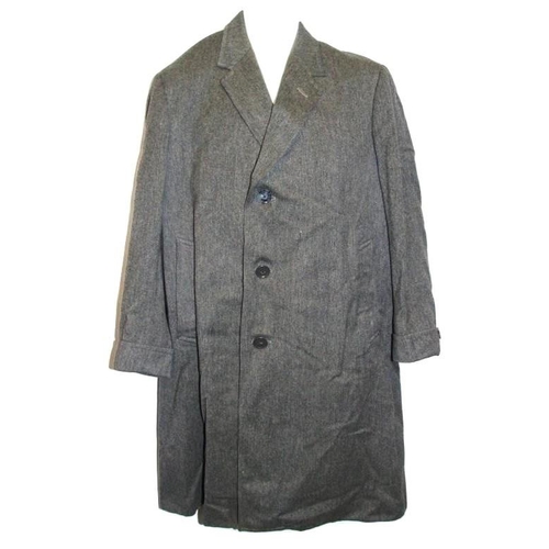 455 - Mens Vintage Tuccaproof Grey Wool Coat labelled SW Silver & Co. Eastcheap London EC3 & Mens Vintage ... 