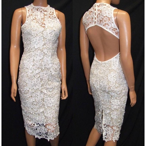 506 - White Crocheted Style Dress size 10