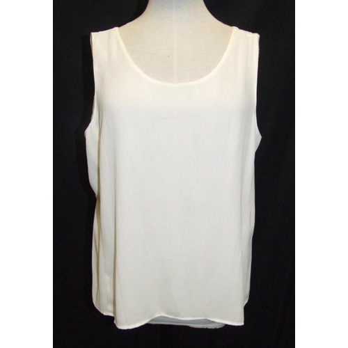 518 - Liz Claiborne Cream Vest Top, Liz Claiborne Cream Blouse with pleated front, St Bernard Cream Short ... 