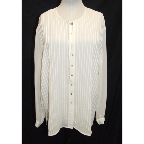 518 - Liz Claiborne Cream Vest Top, Liz Claiborne Cream Blouse with pleated front, St Bernard Cream Short ... 