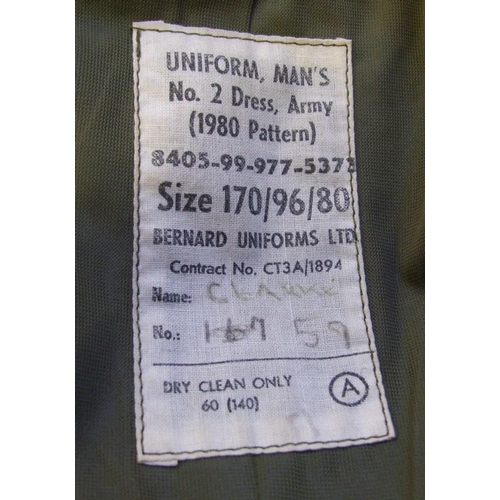 560 - British Army No. 2 Dress Uniform 1980 pattern size 170/97/80 from Bernard Uniforms Ltd. with sergean... 