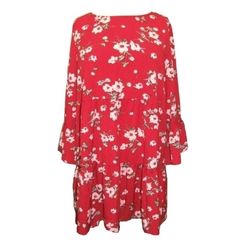 500 - Wallis Black Wrap-Over Dress size 14, New Look Red Floral Dress/Top size 14, Esmara Black Stretch Dr... 