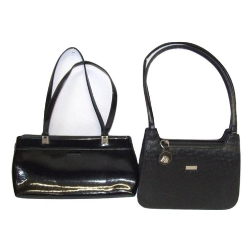 425 - Esprit Black Leather Handbag, Compaq Y&Y Black Patent Handbag, 3 Evening Bags, Gold Tone Evening Pur... 