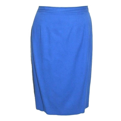 520 - 2 As New Jean Muir Studio Royal Blue 100% Wool Skirts, size 18 (2)