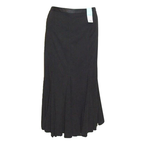 522 - Amaranto As New Ladies Black Skirt extra long size 14 & Atlantic Long Grey Cardigan (2)