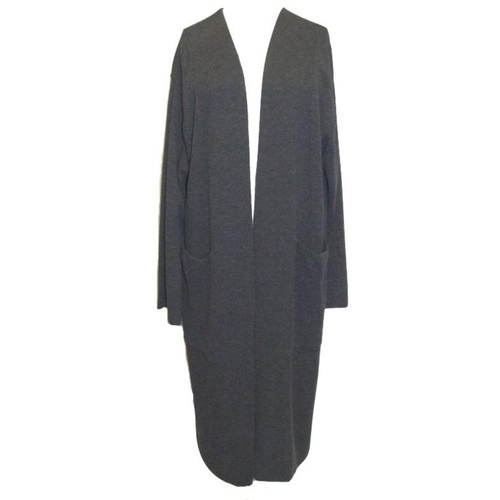 522 - Amaranto As New Ladies Black Skirt extra long size 14 & Atlantic Long Grey Cardigan (2)