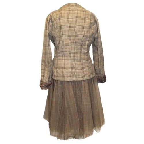 535 - 'Lilith' Skirt with net overlay, labelled 44/XL & Matching Jacket labelled 42/L