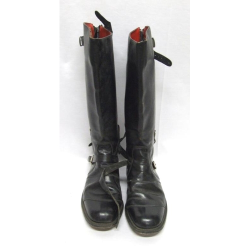 549 - Pair Lewis Leather Mens Motorcyle Boots, size 10