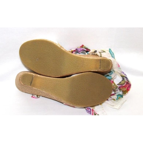 553 - Pair Ravel Espadrilles with cork wedge soles, size 41, in original box