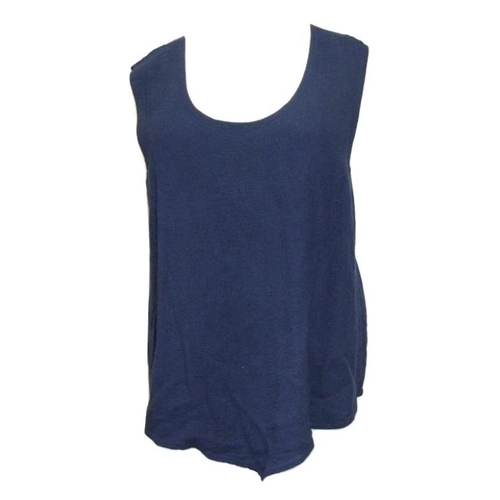 603 - Ladies Clothing Size 18: Country Casuals brown crepe top, Sahara blue vest top, Dunnes black waterfa... 