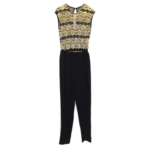 612 - Quiz Black/Gold Jumpsuit size 10