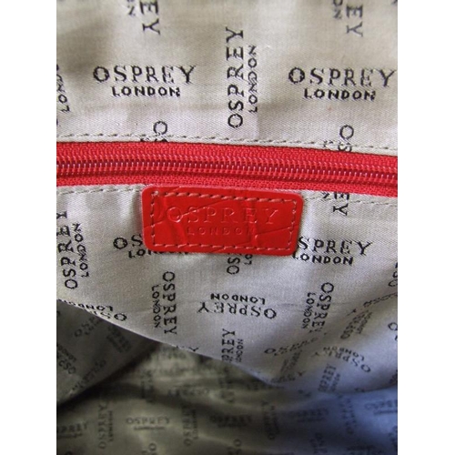 618 - Osprey Red Moc Croc Handbag