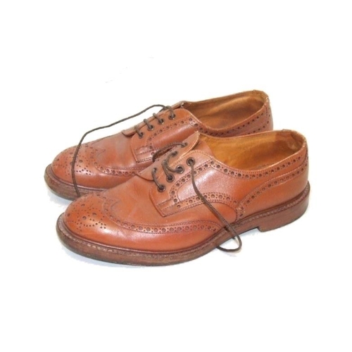 691 - Pair Vintage Trickers Mens Tan Leather Brogues, size 9.5